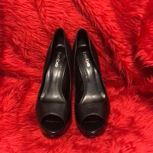 Bebe Open Toe High Heel Platform